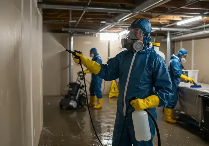 Basement Sanitization and Antimicrobial Treatment process in Sunnyside, CA